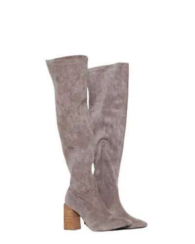 Miim Women's Faye Over The Knee Boot In Grey In Gray