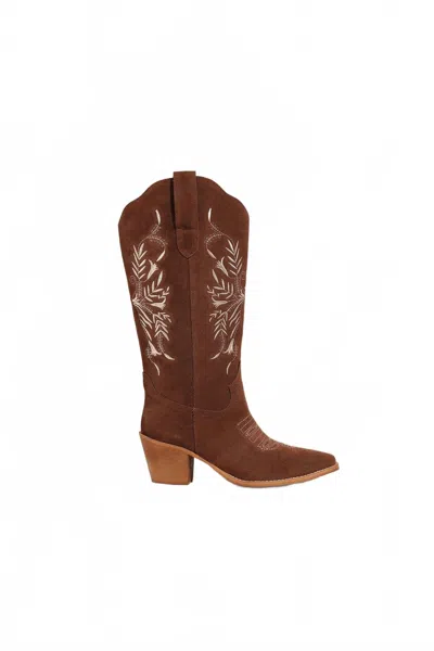 Miim Women's Flora Western Boot In Brown