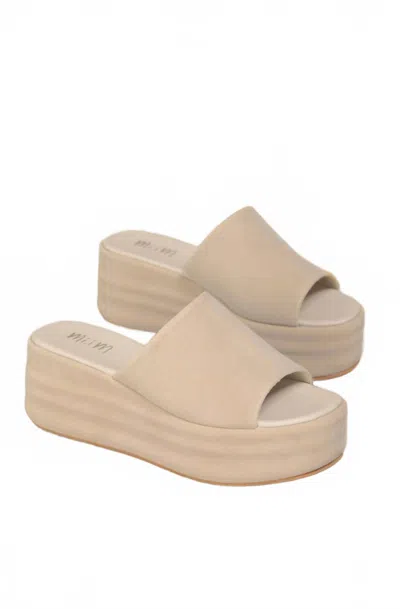 Miim Women's Harbor Platform Slide Sandals In Beige In Animal Print