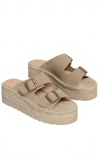 Miim Women's Hazel Double Buckle Chunky Platform Sandals In Beige In Multi