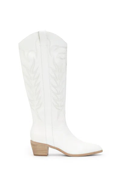 Miim Women's Inlay Boots In White In Multi