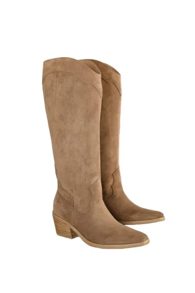 Miim Women's Juliette Knee High Boots In Beige In Brown