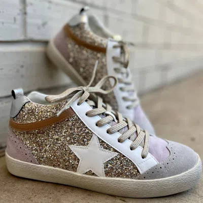 Miim Women's Oxford Sneakers* In Lilacs & Gold In Multi