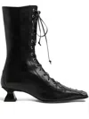 Miista 35mm Emile Lace-up Heel Boots In Black