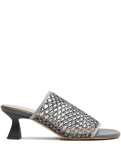 Miista 60mm Marilia Net-insert Sandals In Silver