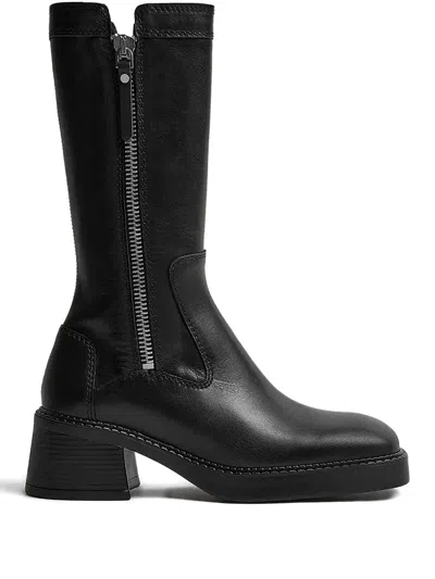 Miista 65mm Anke Zip-up Block-heel Boots In Black
