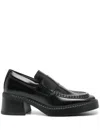 Miista Leather Loafers In Black