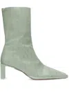 Miista 90mm Anitha Eel-embossed Square-toe Boots In Green