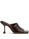 Miista 90mm Miri Square-toe Sandals In Burgundy