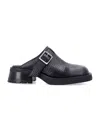 Miista Buckled Black Mules With Textured Upper