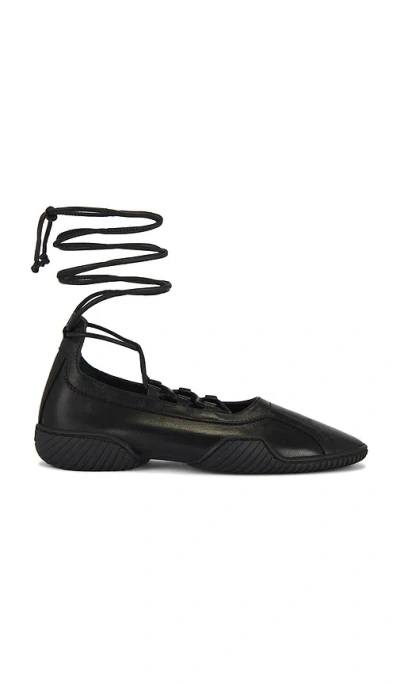 Miista Averie Lace Brogues Flat In Black