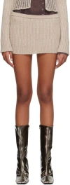 Miista Beige Maru Miniskirt In Beige