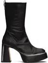 Miista Black & White Apple Ankle Boots