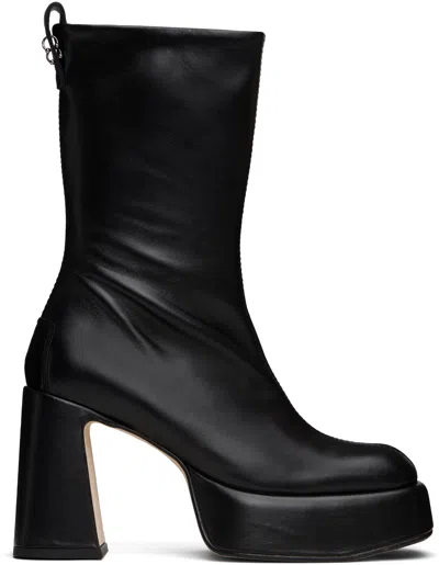 Miista Black Apple Ankle Boots