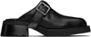 Miista Black Aroa Buckled Mules