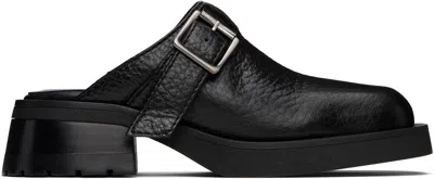 Miista Black Aroa Buckled Mules