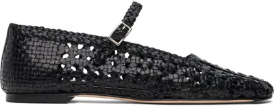 MIISTA BLACK YEIDA BALLERINA FLATS