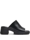 Miista Block-heel Open-toe Slides In Black