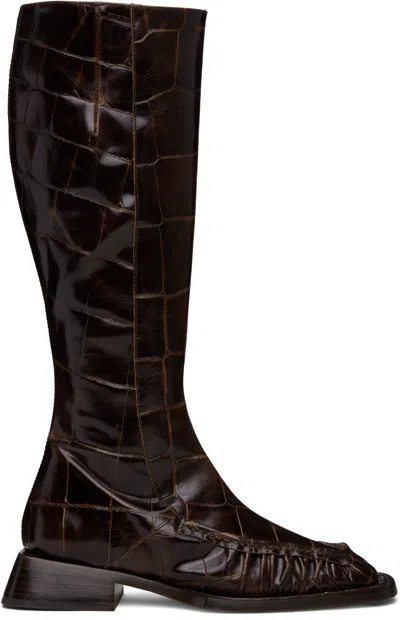 Miista Brown Pats Tall Boots