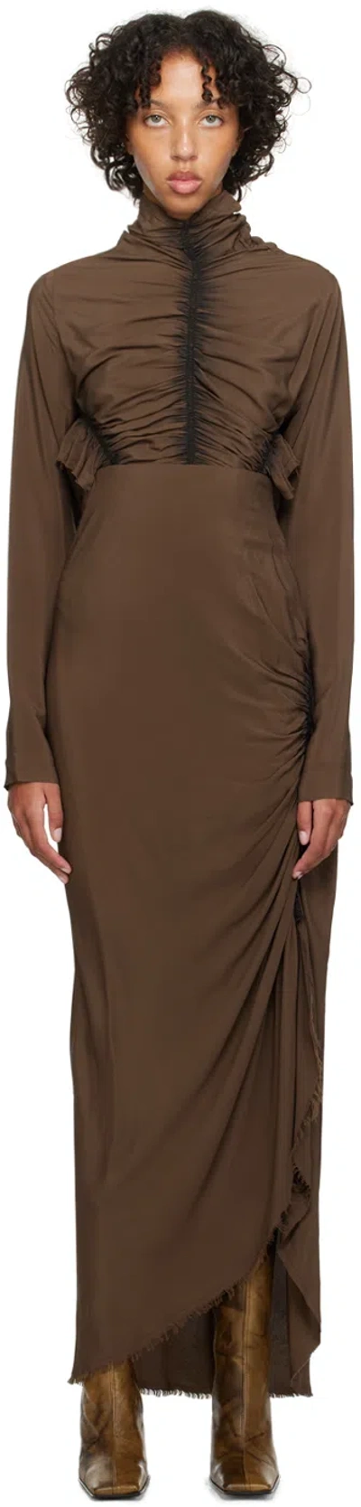 Miista Brown Ze Maxi Skirt