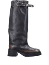 Miista Buckle-fastening Studded Boots In Black