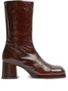 Miista Cass Patent-leather Square-toe Boots