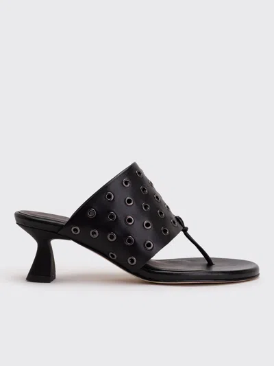 Miista Cedella Eyelet-embellished Sandals In Black