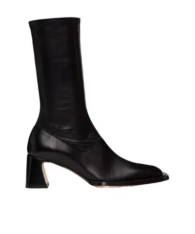 Miista Chastity Stretch Mid-calf Boots In Black