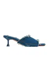 Miista Denim High-heeled Sandals In Blue