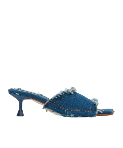 Miista Denim High-heeled Sandals In Blue