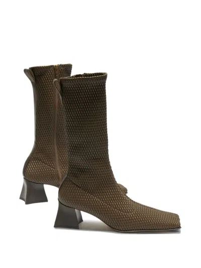 Miista Diana Square-toe Boots In Brown