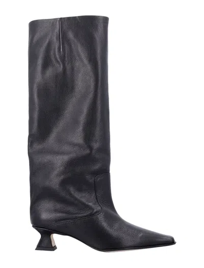 MIISTA MIISTA EFFIE BLACK LEATHER KNEE BOOT