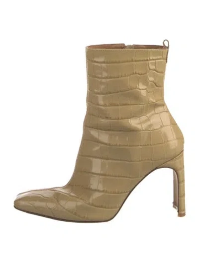 Pre-owned Miista Embossed Leather Boots In Neutral
