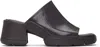 Miista Patent Leather Mules In Gray. In Dark Grey