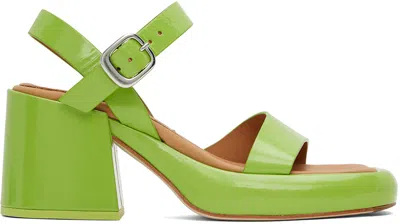Miista Green Beverly Heeled Sandals