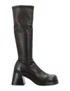 Miista Stretch Block Heel Boot In Black