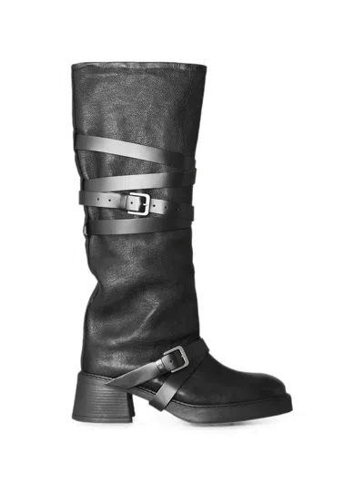 Miista Katarzyna Belted Tall Boots In Black
