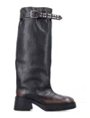 Miista Buckle-fastening Studded Boots In Black