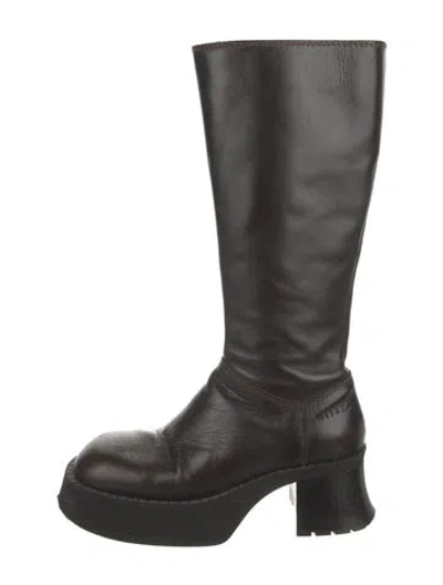 Pre-owned Miista Leather Boots In Black