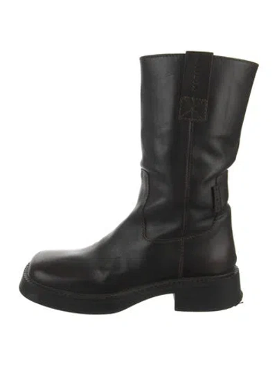 Pre-owned Miista Leather Boots In Black