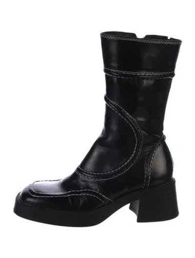 Pre-owned Miista Leather Boots In Black