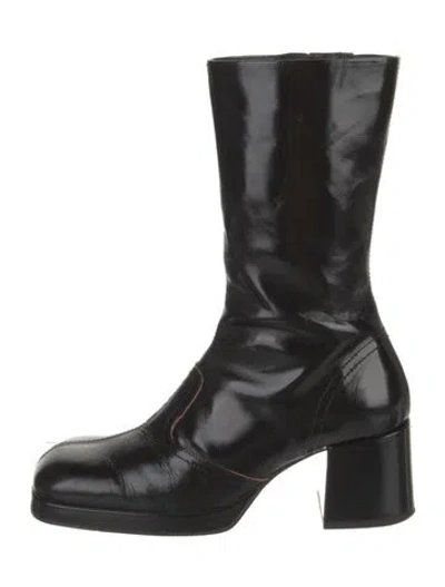 Pre-owned Miista Leather Boots In Black
