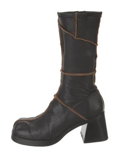 Pre-owned Miista Leather Boots In Black