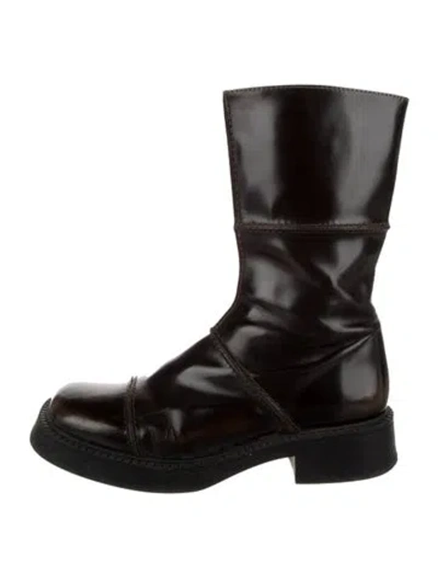 Pre-owned Miista Leather Boots In Brown