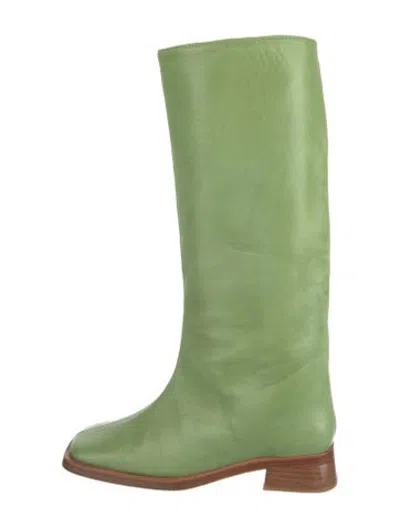Pre-owned Miista Leather Boots In Green
