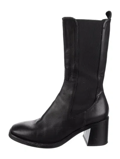Pre-owned Miista Leather Chelsea Boots In Black