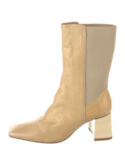 Pre-owned Miista Leather Chelsea Boots In Yellow