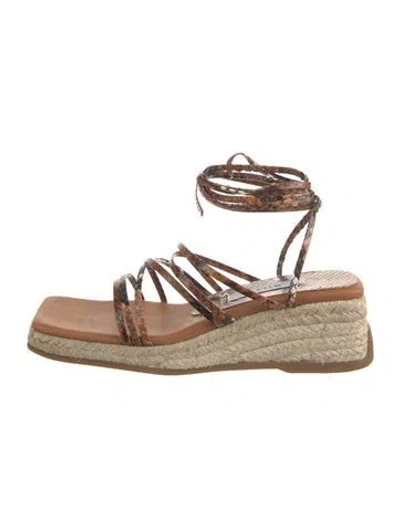 Pre-owned Miista Leather Gladiator Sandals In Brown