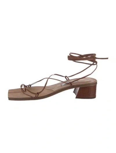 Pre-owned Miista Leather Gladiator Sandals In Brown