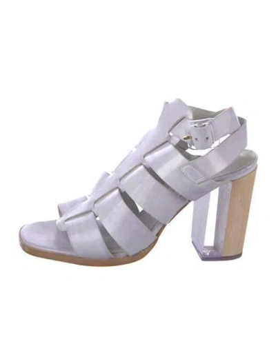 Pre-owned Miista Leather Gladiator Sandals In Purple